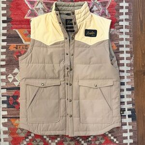 Howler Brothers Beige and Cream Quilted Vest